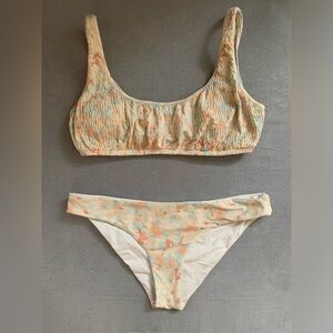 L-Space muted floral bikini, size medium top and bottom